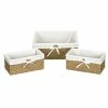 Household Essentials Woven Seagrass Storage Utility Baskets, Natural, 3/Set (ML-5611)