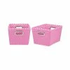 Household Essentials Polypropylene Decorative Storage Bins, Pink, 2/Pk (72-1) -ORGANIZTIONAL STORAGE Sales unnamed file 1006