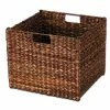 Household Essentials Banana Leaf Square Laundry Storage Bin, Dark Brown (ML-6966B) -ORGANIZTIONAL STORAGE Sales unnamed file 1011