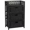 Household Essentials Paper Rope 3 Drawer Chest, Black (ML-7002) -ORGANIZTIONAL STORAGE Sales unnamed file 1058