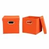 Household Essentials Storage Cubes With Lids, Orange (32-1) -ORGANIZTIONAL STORAGE Sales unnamed file 1063