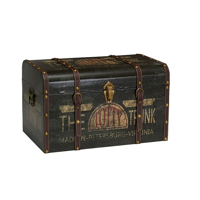 Household Essentials Large Vintage Totty Decorative Home Storage Trunk (9243-1) 3 Household Essentials Large Vintage Totty Decorative Home Storage Trunk (9243-1)