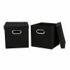 Household Essentials Storage Cubes With Lids, Black (34-1) -ORGANIZTIONAL STORAGE Sales unnamed file 1072
