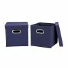 Household Essentials Storage Cubes With Lids, Navy (33-1) 2 Household Essentials Storage Cubes With Lids, Navy (33-1) -ORGANIZTIONAL STORAGE Sales unnamed file 1080