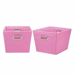 Household Essentials Decorative Storage Bin, Pink (92-1)