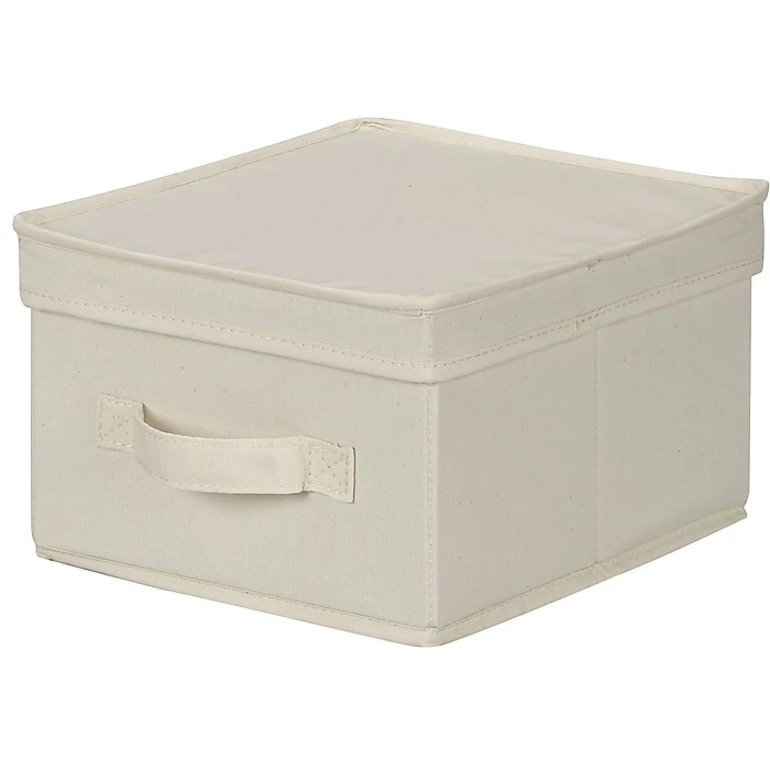 Household Essentials Medium Lidded Storage Box, Natural (111) 3 Household Essentials Medium Lidded Storage Box, Natural (111)
