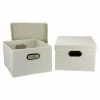 Household Essentials Collapsible Decorative Box With Lid, Natural (10KDNAT-1) -ORGANIZTIONAL STORAGE Sales unnamed file 1112