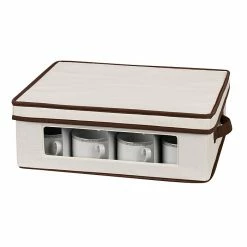 Household Essentials Coffee Cup Storage Chest, Natural (538) -ORGANIZTIONAL STORAGE Sales unnamed file 1119