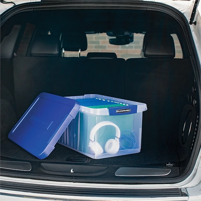 Bankers Box® Bankers Box Heavy-Duty Latch Lid Plastic File Box, Letter Size, Blue/Clear, Each (86101) 10 Bankers Box® Bankers Box Heavy-Duty Latch Lid Plastic File Box, Letter Size, Blue/Clear, Each (86101) - Image 8
