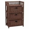 Household Essentials Paper Rope 3 Drawer Chest, Dark Stained (ML-7000) -ORGANIZTIONAL STORAGE Sales unnamed file 1127