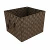 Simplify Large Woven Strap Tote, Choco -ORGANIZTIONAL STORAGE Sales unnamed file 1141
