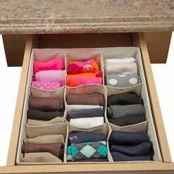 Simplify Nedium Drawer Organizer, Faux Jute (25513-FEJ) -ORGANIZTIONAL STORAGE Sales unnamed file 1152