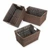 Whitmor Rattique Storage Baskets, Brown, 3/Pack (65001959JAVA) -ORGANIZTIONAL STORAGE Sales unnamed file 1155