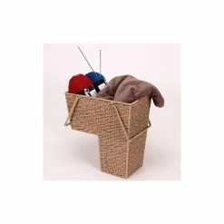 Household Essentials Seagrass Stair Basket With Handles, Natural (ML-5647) -ORGANIZTIONAL STORAGE Sales unnamed file 1169