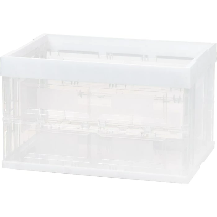 Iris Open Lid Collapsible Storage Crate, Clear (100712) 3 Iris Open Lid Collapsible Storage Crate, Clear (100712)