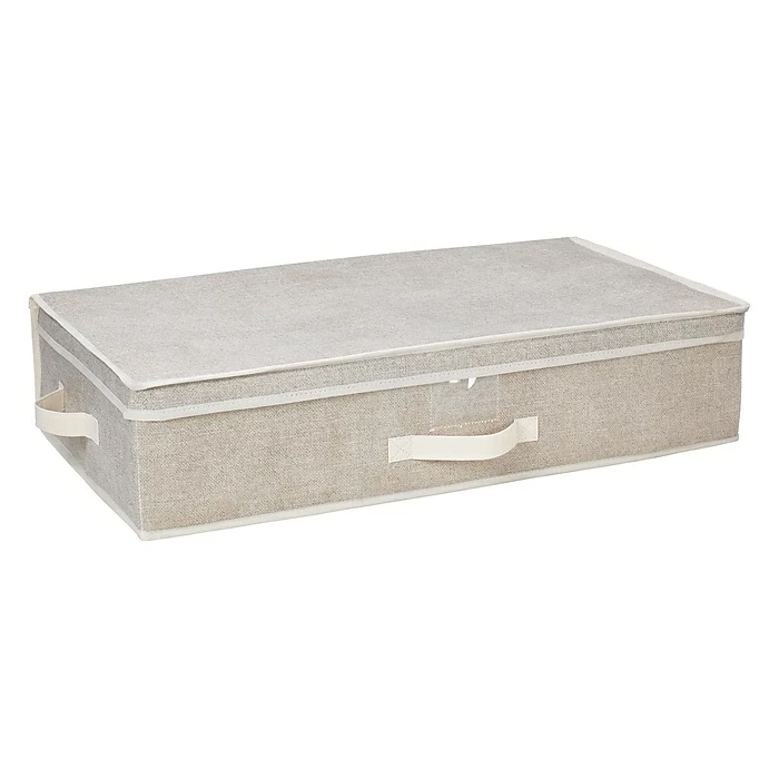 Simplify Non Woven Underbed Storage Box, Faux Jute 3 Simplify Non Woven Underbed Storage Box, Faux Jute
