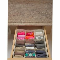 Simplify Drawer Organizer, 9 Compartment, Faux Jute (25516-FEJ) -ORGANIZTIONAL STORAGE Sales unnamed file 1199