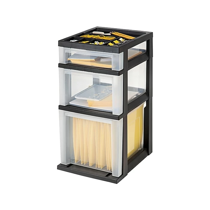 Staples 3 Drawers File Storage, Black (115026/115027) 4 Staples 3 Drawers File Storage, Black (115026/115027) - Image 2