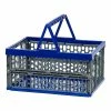 Iris Open Lid Collapsible Storage Crate, Gray/Blue (100714) -ORGANIZTIONAL STORAGE Sales unnamed file 123