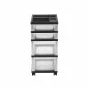 Iris 4 Drawers Storage Cart, Black/Clear (116827) -ORGANIZTIONAL STORAGE Sales unnamed file 1240