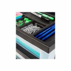 Iris 4 Drawers Storage Cart, Black/Clear (116827) 14 Iris 4 Drawers Storage Cart, Black/Clear (116827) -ORGANIZTIONAL STORAGE Sales unnamed file 1244