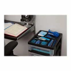 Iris 4 Drawers Storage Cart, Black/Clear (116827) 16 Iris 4 Drawers Storage Cart, Black/Clear (116827) -ORGANIZTIONAL STORAGE Sales unnamed file 1246