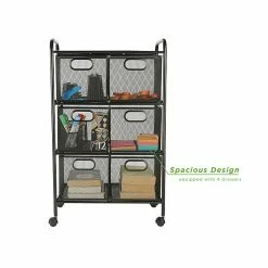 Mind Reader 6-Drawer Office Utility Cart, Black (6DRMESH-BLK) -ORGANIZTIONAL STORAGE Sales unnamed file 1250