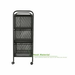 Mind Reader 6-Drawer Office Utility Cart, Black (6DRMESH-BLK) -ORGANIZTIONAL STORAGE Sales unnamed file 1253