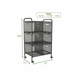 Mind Reader 6-Drawer Office Utility Cart, Black (6DRMESH-BLK) -ORGANIZTIONAL STORAGE Sales unnamed file 1254