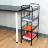 Mind Reader 'Roll' Rolling Metal Mesh 4 Shelf Cart, Black (4TOCART-BLK)