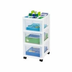 Iris 3 Drawers Standalone Storage, White, 2/Carton (116836) -ORGANIZTIONAL STORAGE Sales unnamed file 1265