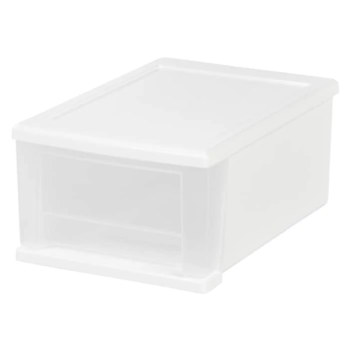 IRIS Small 1 Drawer Stackable Storage, White, 4/Carton (129800) 3 IRIS Small 1 Drawer Stackable Storage, White, 4/Carton (129800)