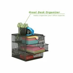 Mind Reader 3-Drawer File Storage, Black (MINMESH3-BLK) -ORGANIZTIONAL STORAGE Sales unnamed file 1291