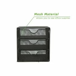 Mind Reader 3-Drawer File Storage, Black (MINMESH3-BLK) -ORGANIZTIONAL STORAGE Sales unnamed file 1292