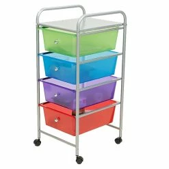 Mind Reader 4 Drawer Storage Trolley, Multi-Colors (4DPTROLL-ASST) -ORGANIZTIONAL STORAGE Sales unnamed file 1303
