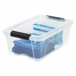 Iris Stack & Pull Stackable, Clear, 6/Carton (100300) -ORGANIZTIONAL STORAGE Sales unnamed file 1317