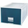 Storex Plastic Archive Storage Drawer, Frost/Aqua (61103U01C) -ORGANIZTIONAL STORAGE Sales unnamed file 1322