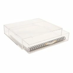 Russell+Hazel Stackable Storage Drawer, Clear/Gold (55745) -ORGANIZTIONAL STORAGE Sales unnamed file 1332