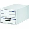 Fellowes Bankers Box Stor/Drawer Stackable Storage, White/Blue, 6/Carton (00722CT) -ORGANIZTIONAL STORAGE Sales unnamed file 1334