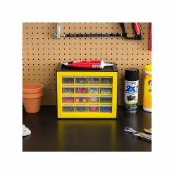 Iris 16-Drawer Desktop Storage Cabinet, Black/Yellow (500173) -ORGANIZTIONAL STORAGE Sales unnamed file 1340