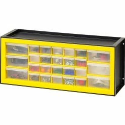 Iris 26-Drawer Desktop Storage Cabinet, Black/Yellow (500175) -ORGANIZTIONAL STORAGE Sales unnamed file 1346
