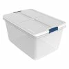 Hefty 66 Qt. Latch Lid Storage Bins, Clear/White, 6/Pack (7105) -ORGANIZTIONAL STORAGE Sales unnamed file 135