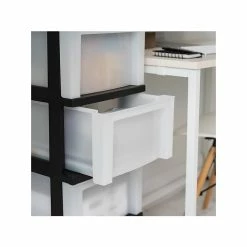 Iris 4-Drawer Storage Cart, Black/Clear (585002) -ORGANIZTIONAL STORAGE Sales unnamed file 1355