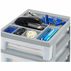 Iris 5-Drawer Storage Cart, Gray/Translucent White (585086) -ORGANIZTIONAL STORAGE Sales unnamed file 1367