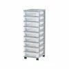 Iris 9-Drawer Storage Cart, Gray/Translucent White (585084) -ORGANIZTIONAL STORAGE Sales unnamed file 1370
