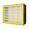 Iris 24-Drawer Desktop Storage Cabinet, Black/Yellow (500174) -ORGANIZTIONAL STORAGE Sales unnamed file 1382