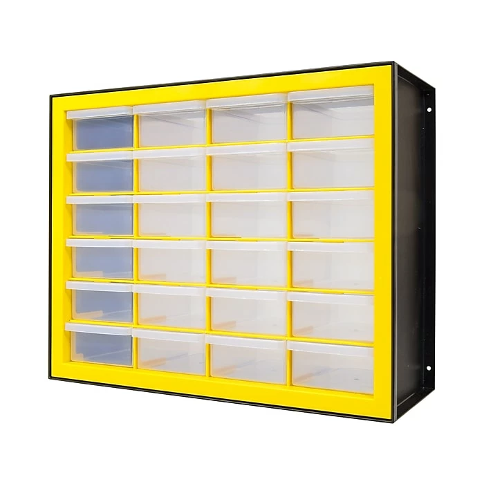 Iris 24-Drawer Desktop Storage Cabinet, Black/Yellow (500174) 3 Iris 24-Drawer Desktop Storage Cabinet, Black/Yellow (500174)
