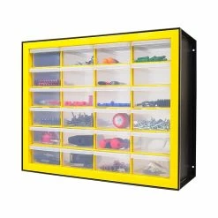 Iris 24-Drawer Desktop Storage Cabinet, Black/Yellow (500174) 10 Iris 24-Drawer Desktop Storage Cabinet, Black/Yellow (500174) -ORGANIZTIONAL STORAGE Sales unnamed file 1383