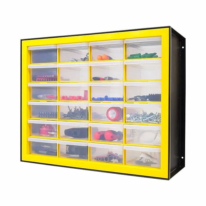Iris 24-Drawer Desktop Storage Cabinet, Black/Yellow (500174) 4 Iris 24-Drawer Desktop Storage Cabinet, Black/Yellow (500174) - Image 2