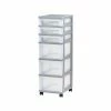 Iris 6-Drawer Storage Cart, Gray/Translucent White (585087) -ORGANIZTIONAL STORAGE Sales unnamed file 1389